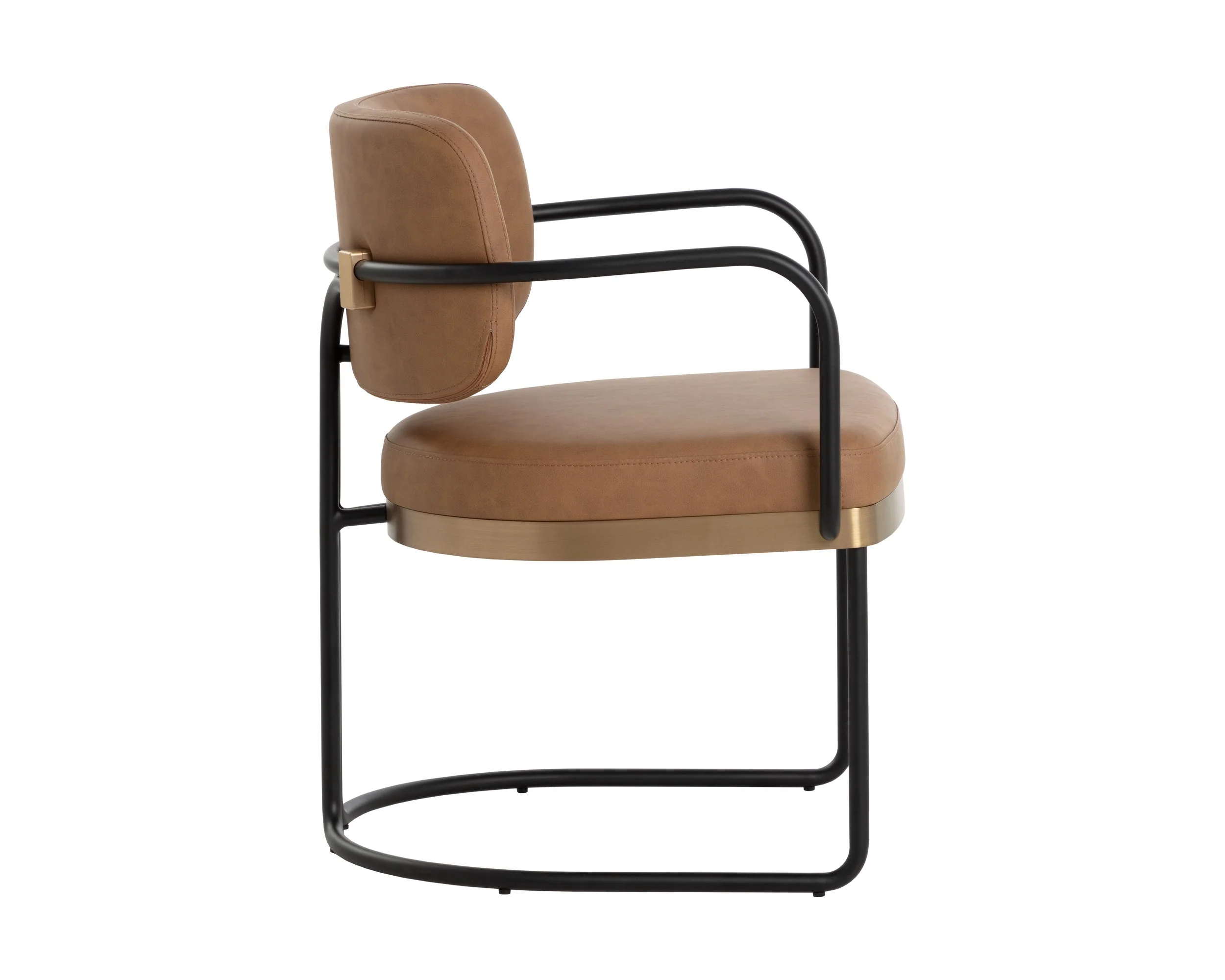 Jalen Dining Armchair - Milliken Cognac - Image 3