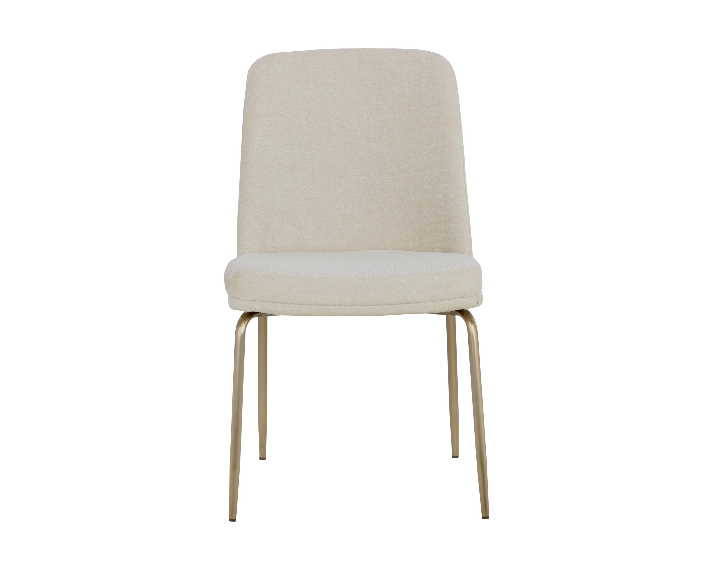 Zeke Dining Chair - Antique Brass - Bergen Ivory - Image 2