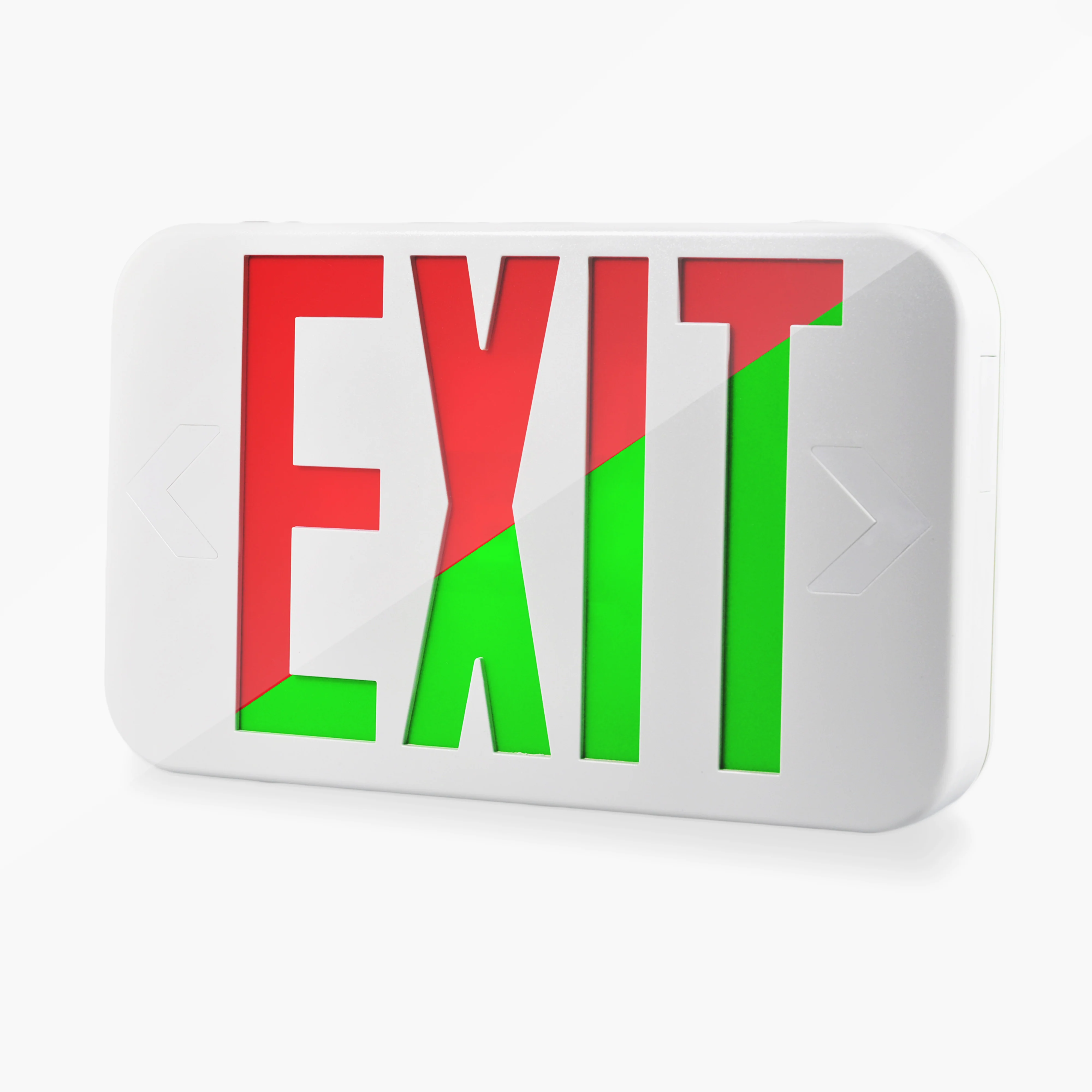 LED Exit Sign – Bi-Color Red/Green – 90+ Minute Emergency Operation #350