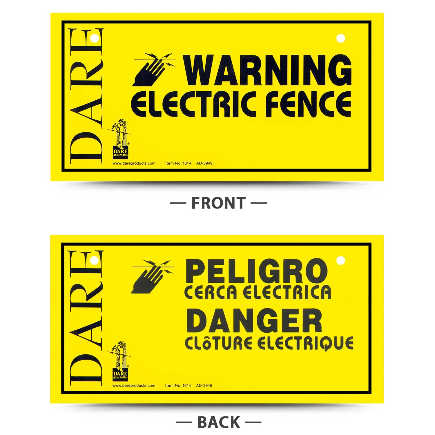 Electric Fence Warning Signs, Pack of 3 - Image 2