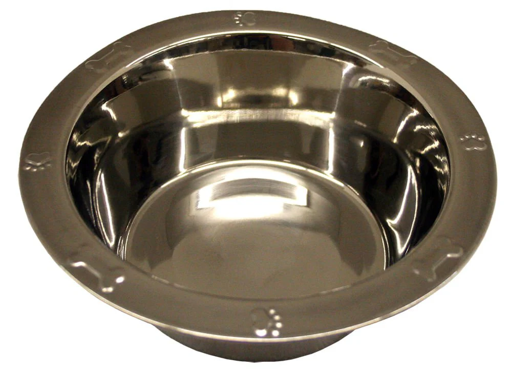 Embossed Regular Stainless Steel Bowl, 1 qt - Image 1