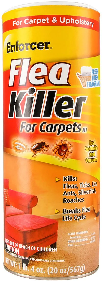 Enforcer Flea Killer for Carpets, Powder, 20 oz - Image 1