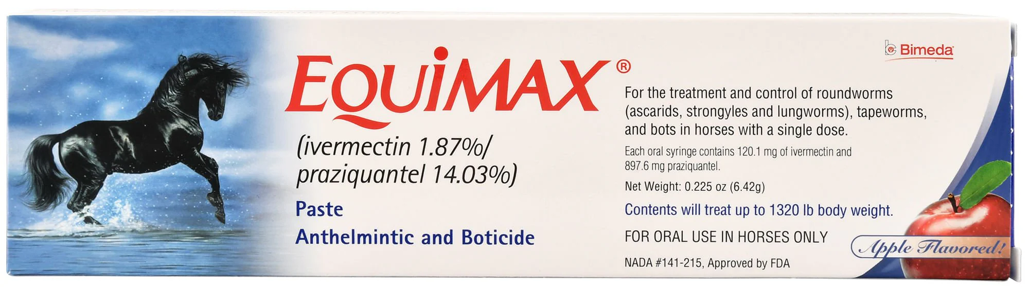 Equimax Horse Wormer Paste, Apple Flavored - Image 1