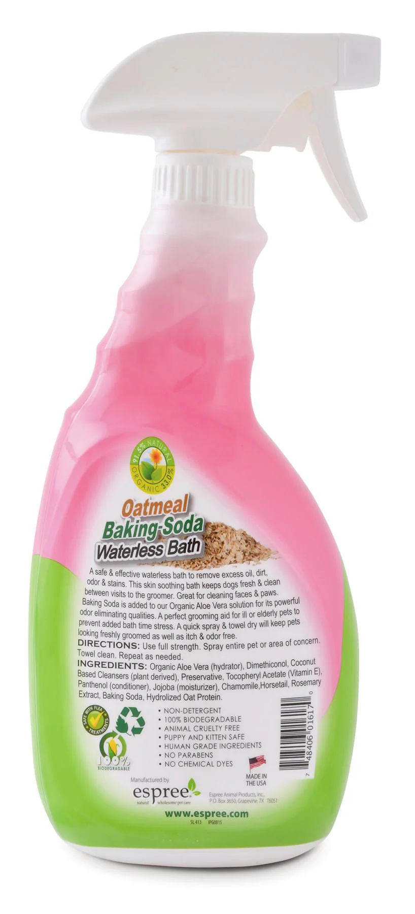 Espree Oatmeal Baking Soda Waterless Bath, 24 oz - Image 2