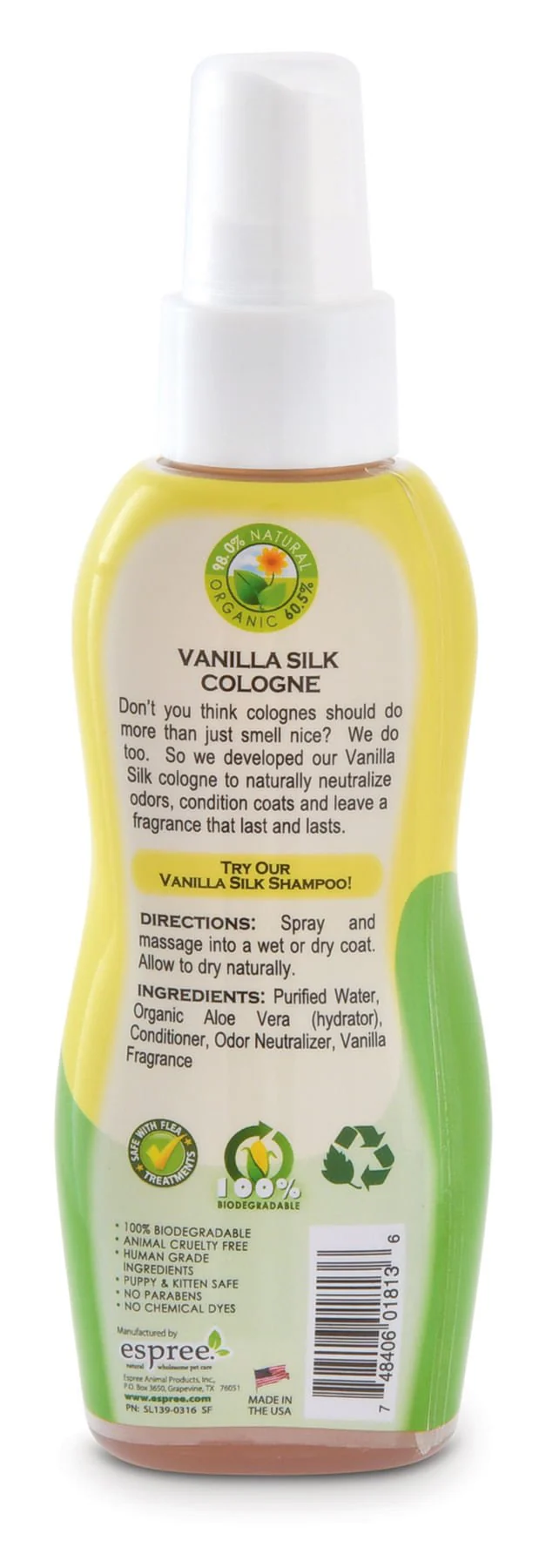 Espree Vanilla Silk Pet Cologne, 4 oz - Image 2
