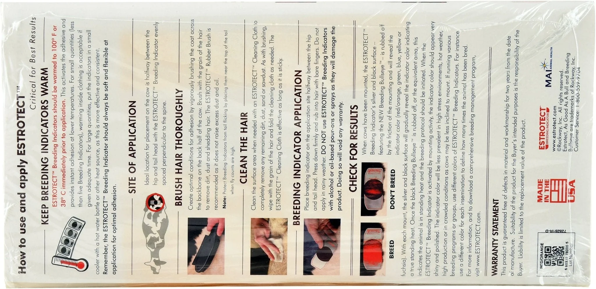 ESTROTECT Cattle Breeding Indicator, 50 pk - Image 2