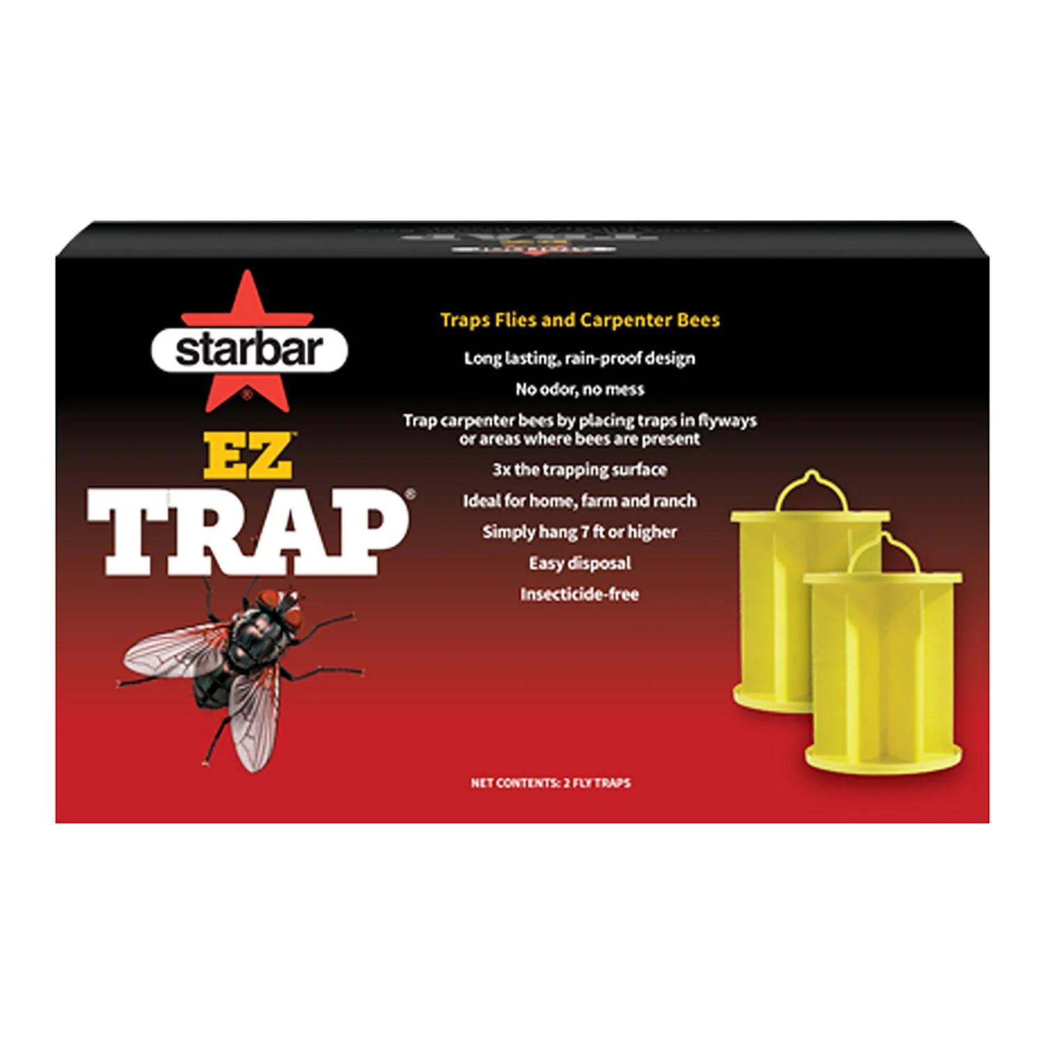 EZ Trap Odor Free Fly Trap, Twin Pack - Image 1