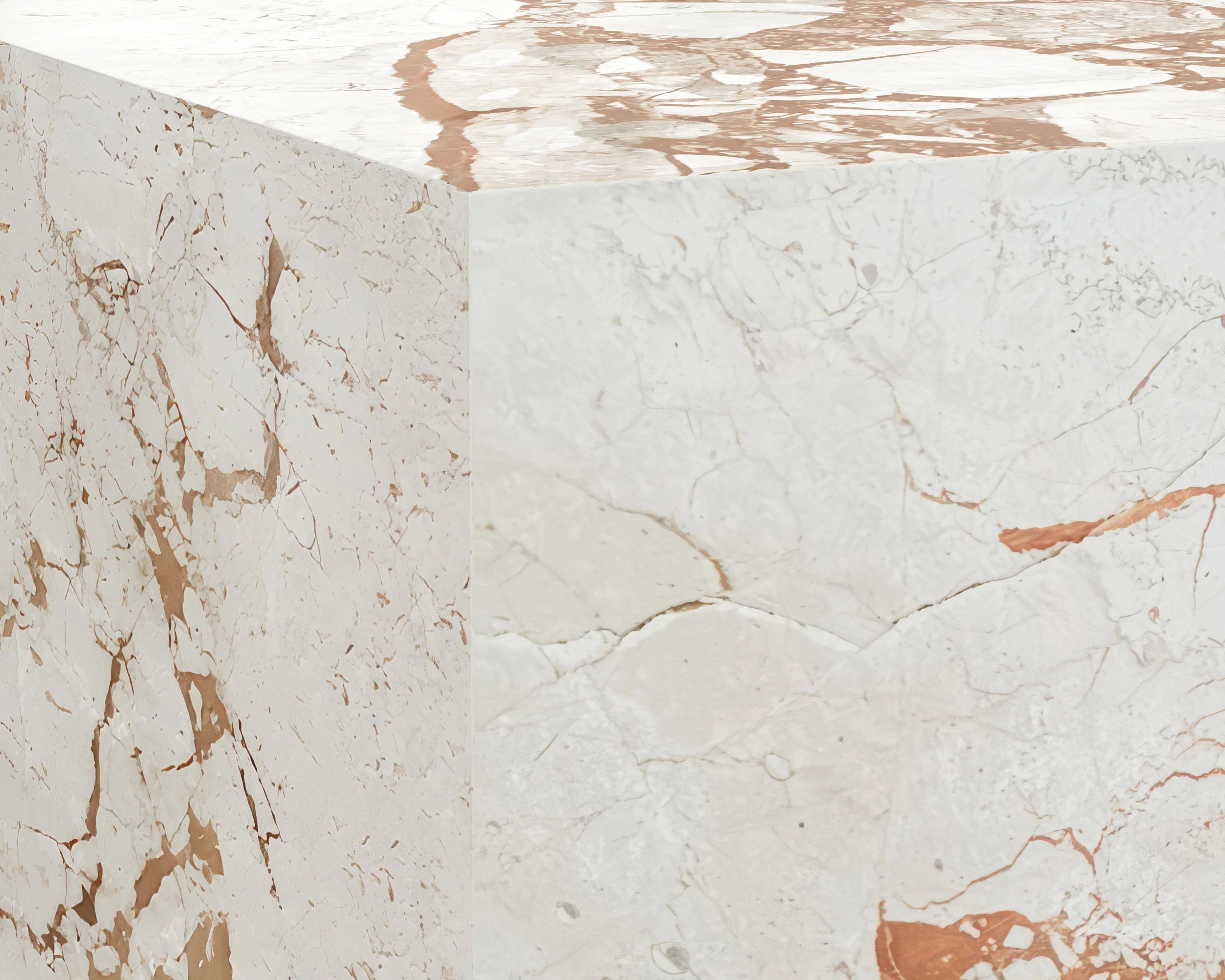 Laros End Table - Crema Breccia Marble - Image 3