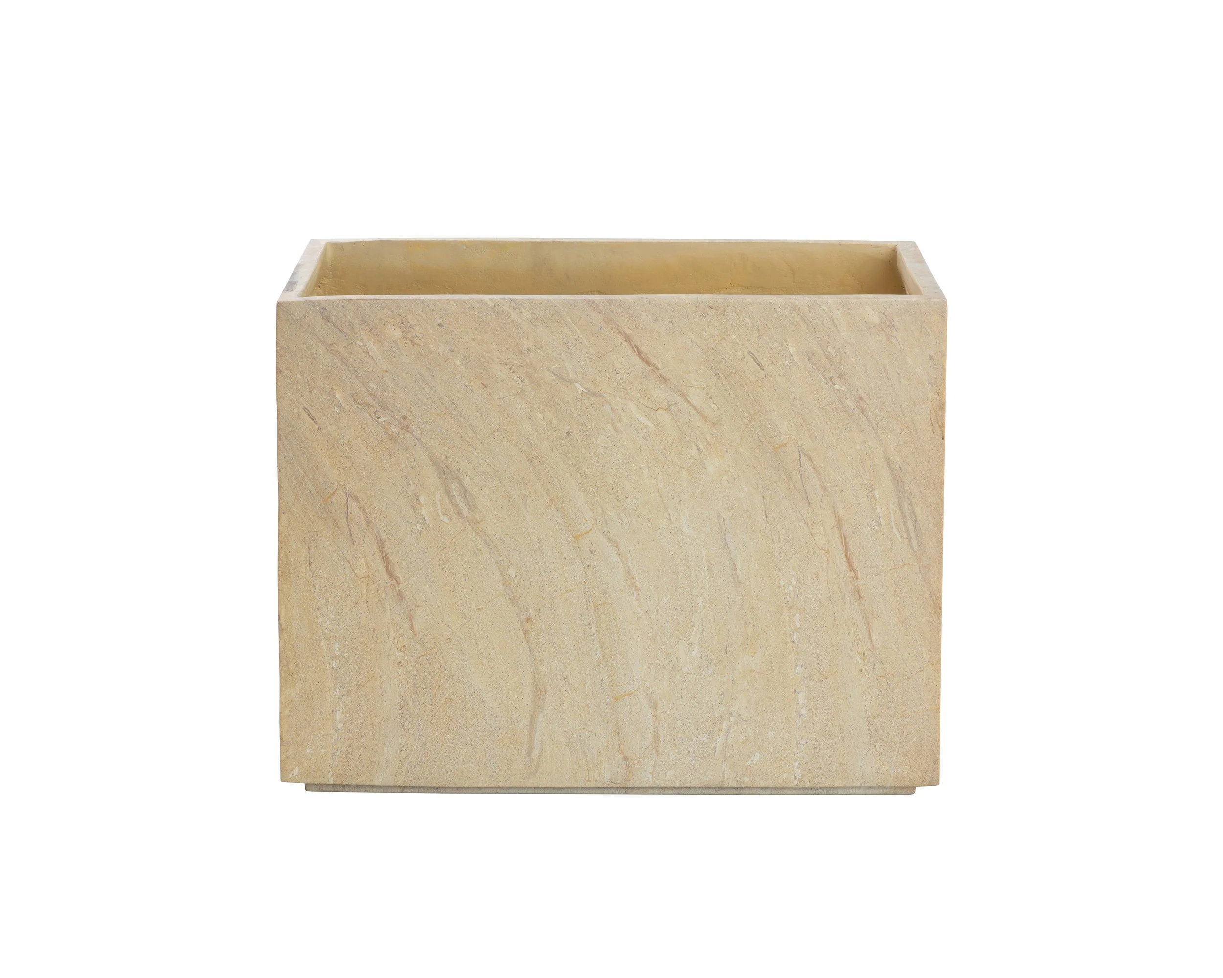 Leilani Planter - Medium - Travertine Look - Natural - Image 2
