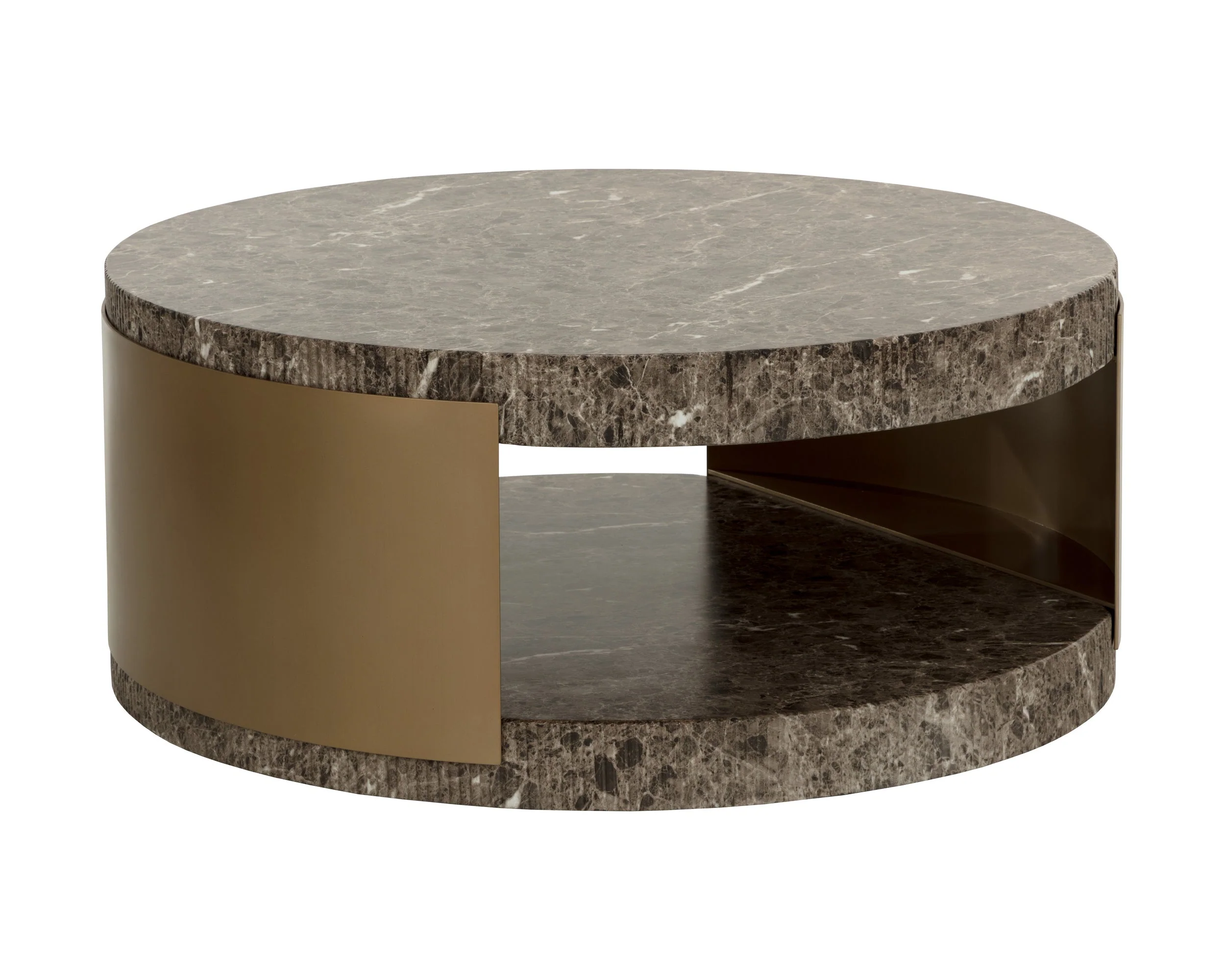 Cavette Coffee Table - Marble Look - Dark Emperador - Image 2