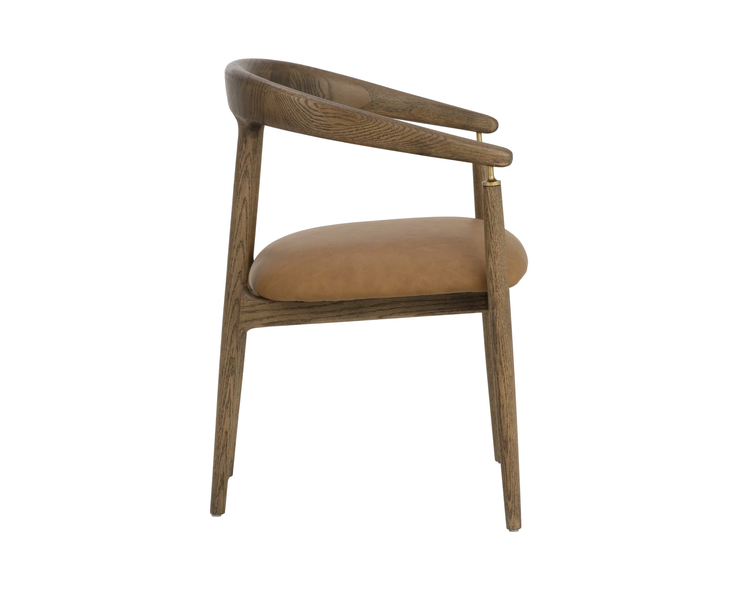 Valmont Dining Armchair - Milliken Cognac - Image 3