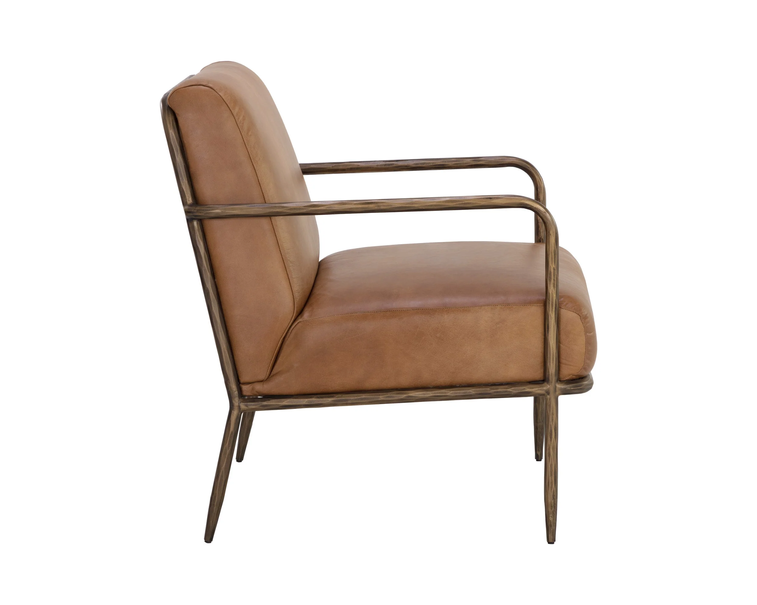 Lathan Lounge Chair - Tan Leather - Image 3