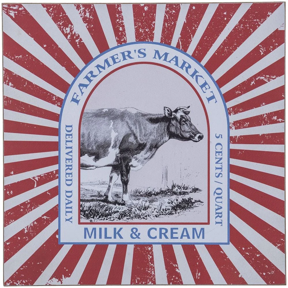 Farmer’s Market Milk & Cream Wall Hanging
