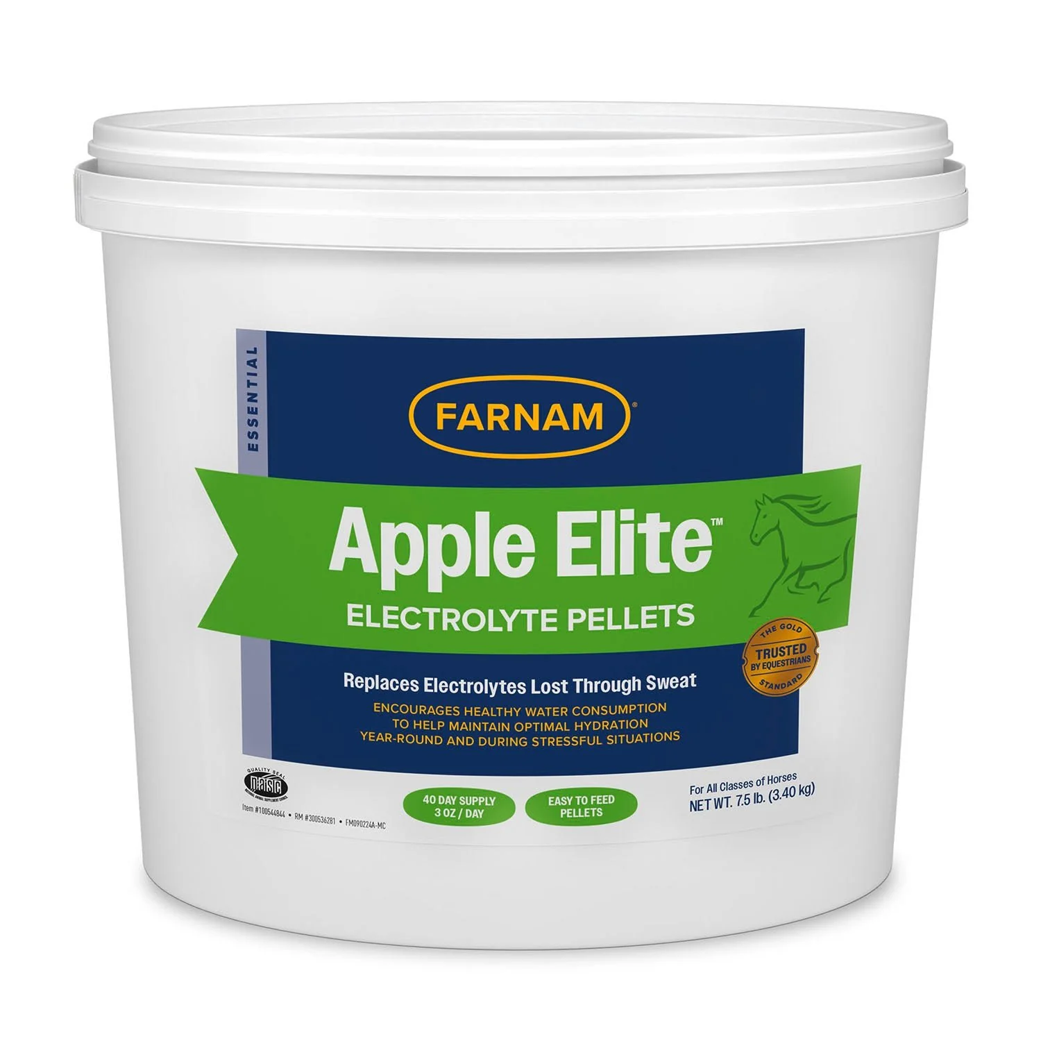 Farnam Apple Elite Electrolyte Pellets for Horses, 7.5 lbs, 40 Day Supply - Image 1