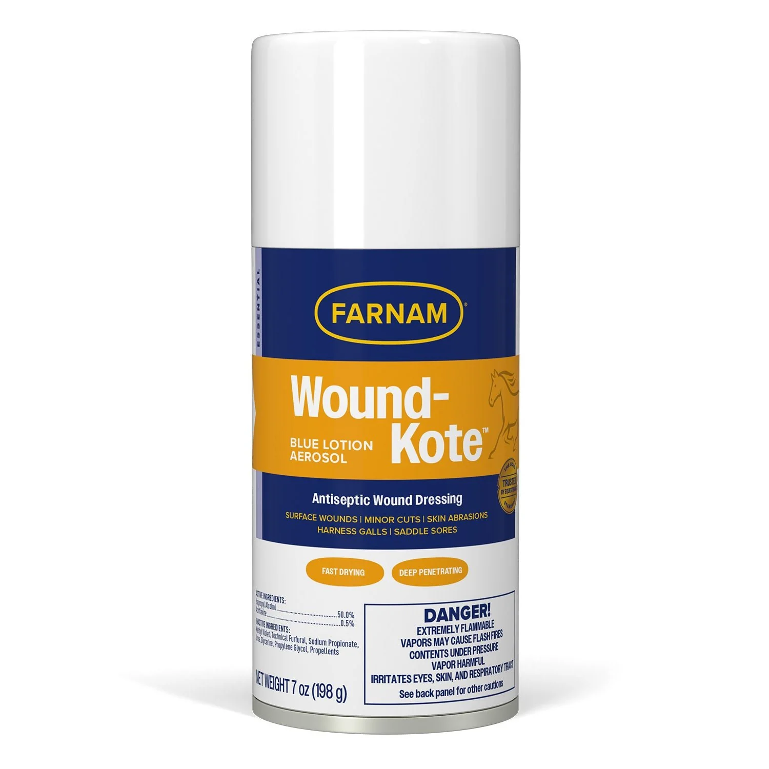 Farnam Wound-Kote Blue Lotion Spray Wound Dressing, 7 oz - Image 1