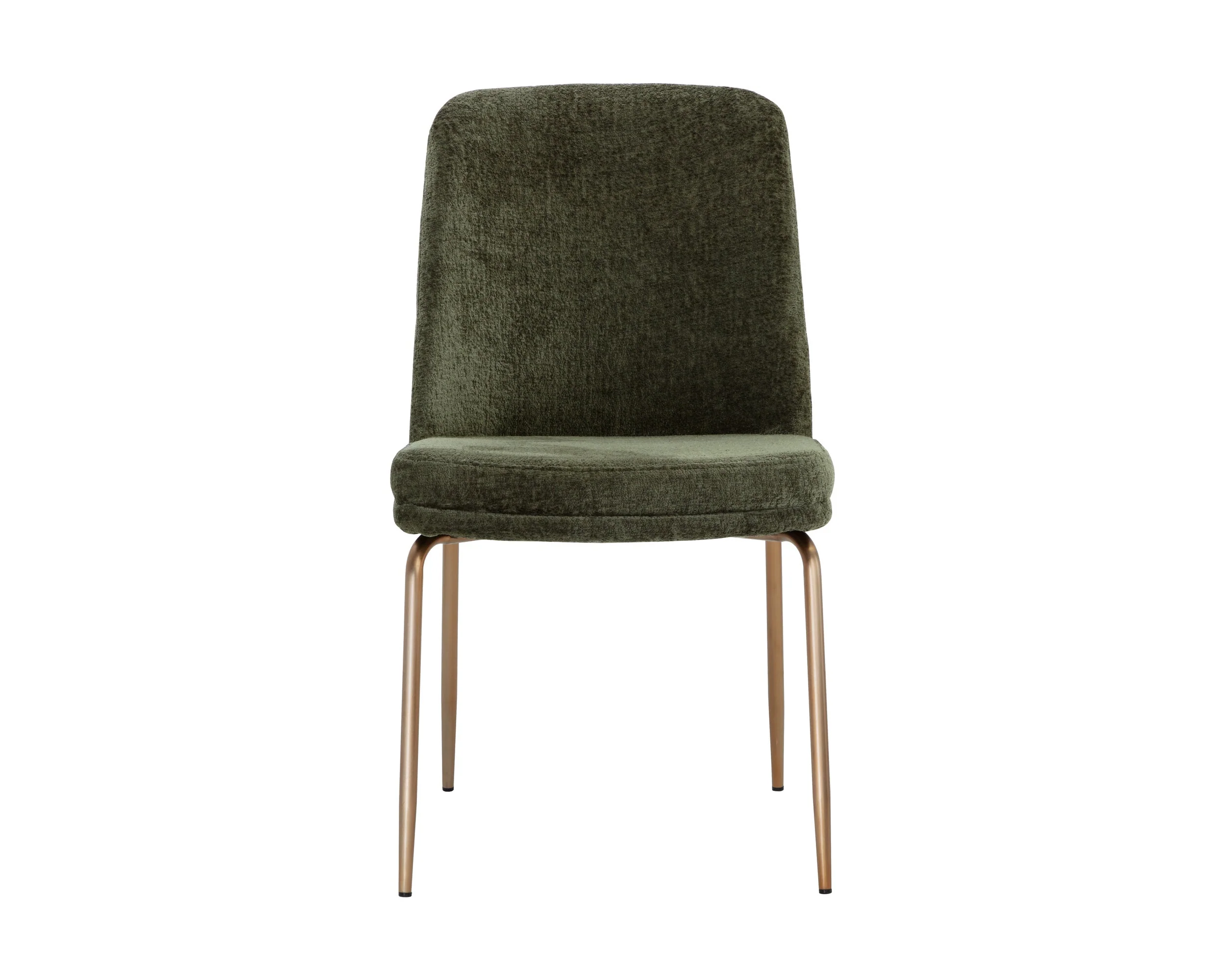 Zeke Dining Chair - Antique Brass - Bergen Olive - Image 2
