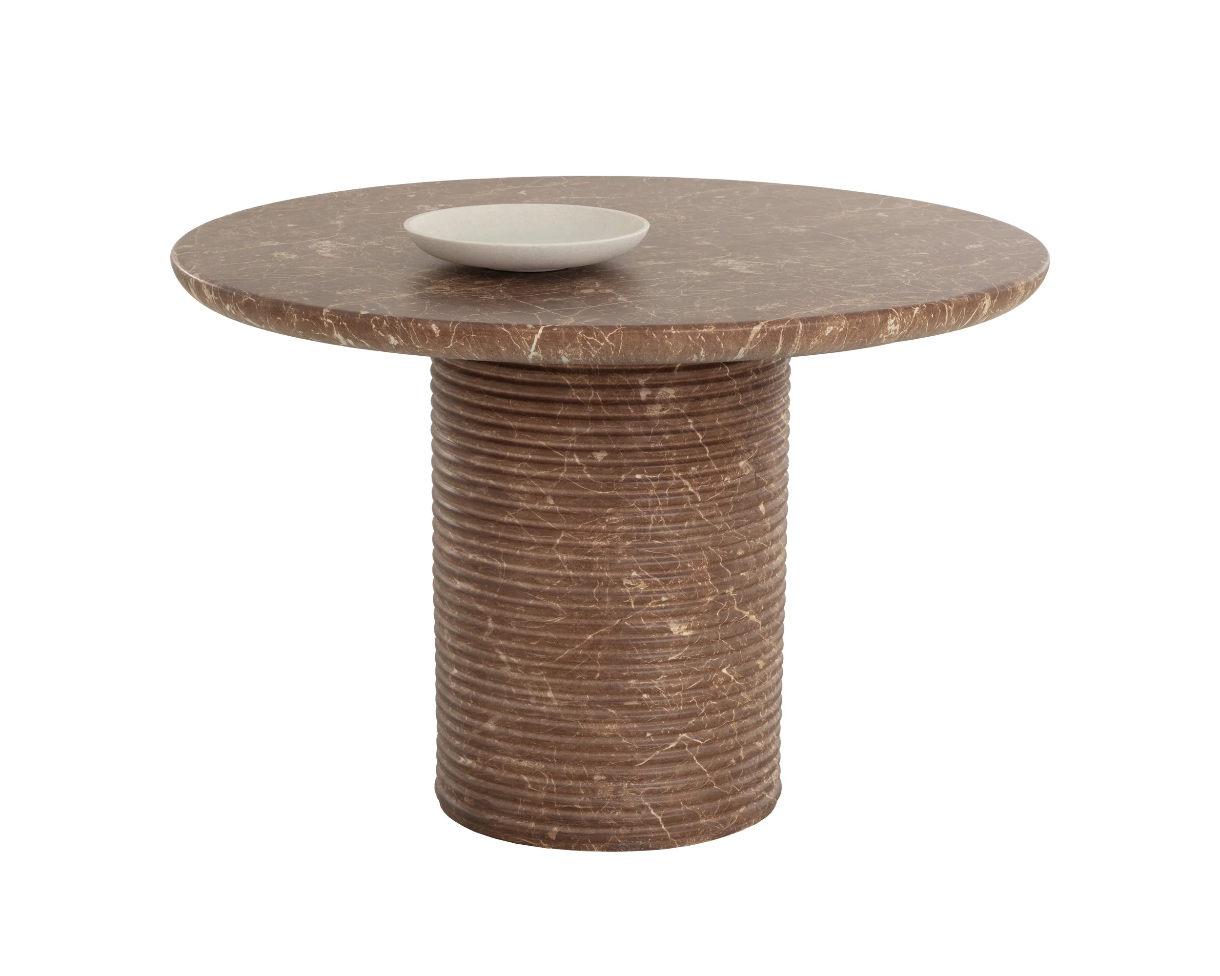 Riva Dining Table – Marble Look – Mocha – 43″