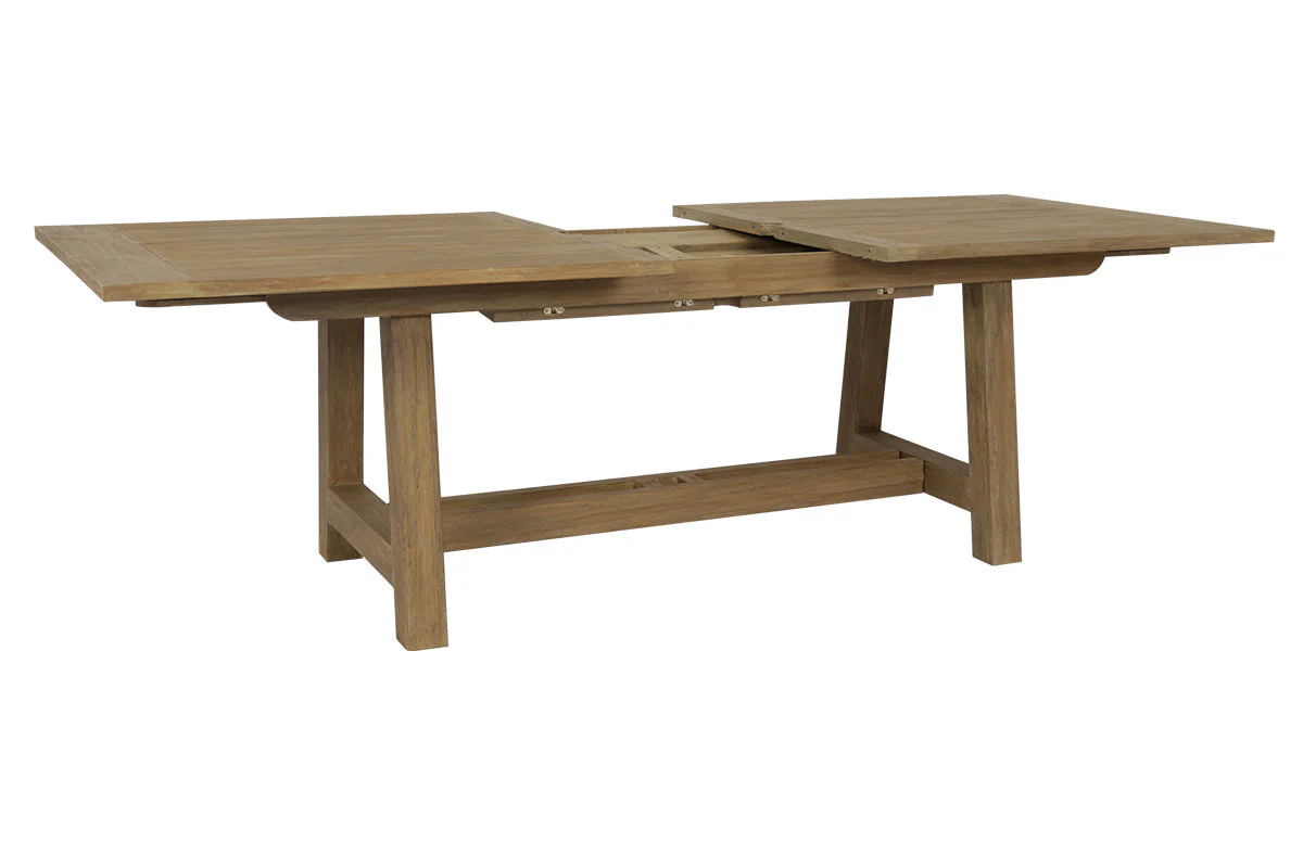 Coastal Teak Dining Table with Leaf Extension - Image 3