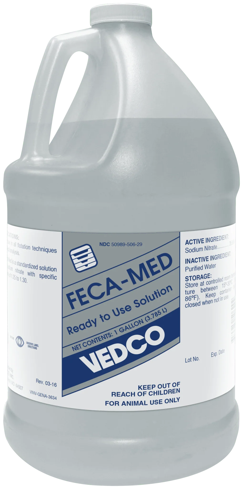 Feca-Med, 1 Gallon – Veterinary Fecal Analysis Solution for Dogs, Cats, and Horses - Image 1