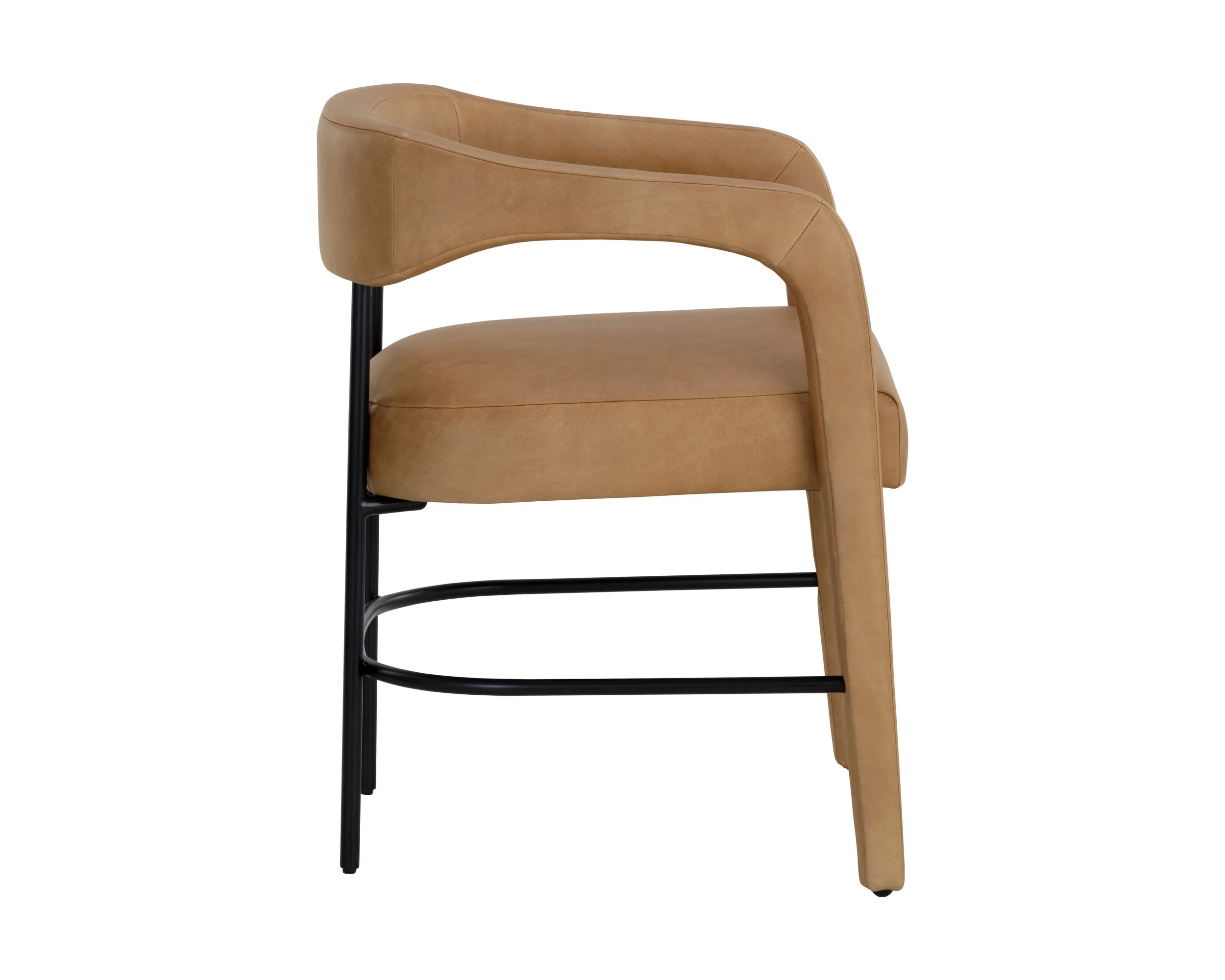 Mavia Dining Armchair - Ludlow Sesame Leather - Image 3