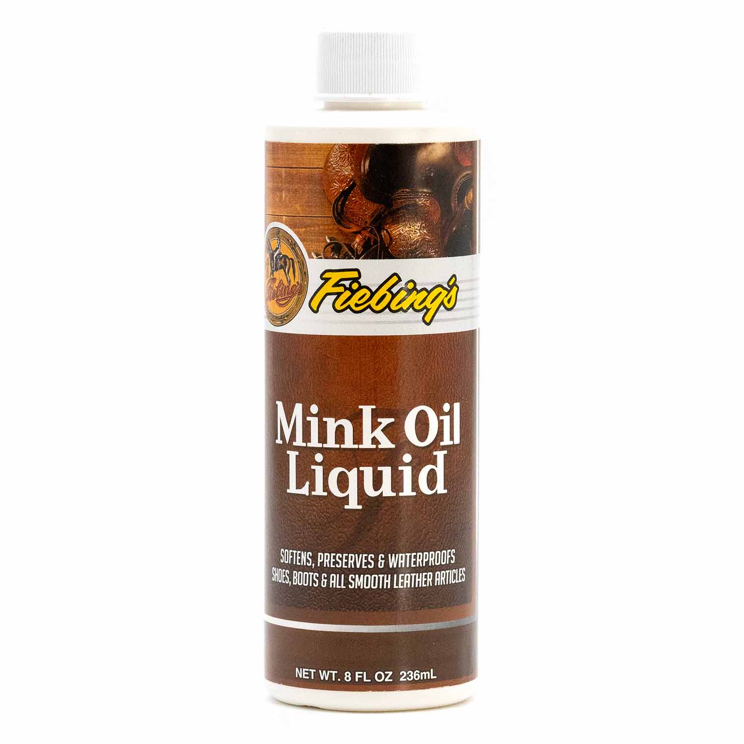 Fiebing’s Mink Oil Liquid with Pure Neatsfoot Oil – 8 oz Leather Protector