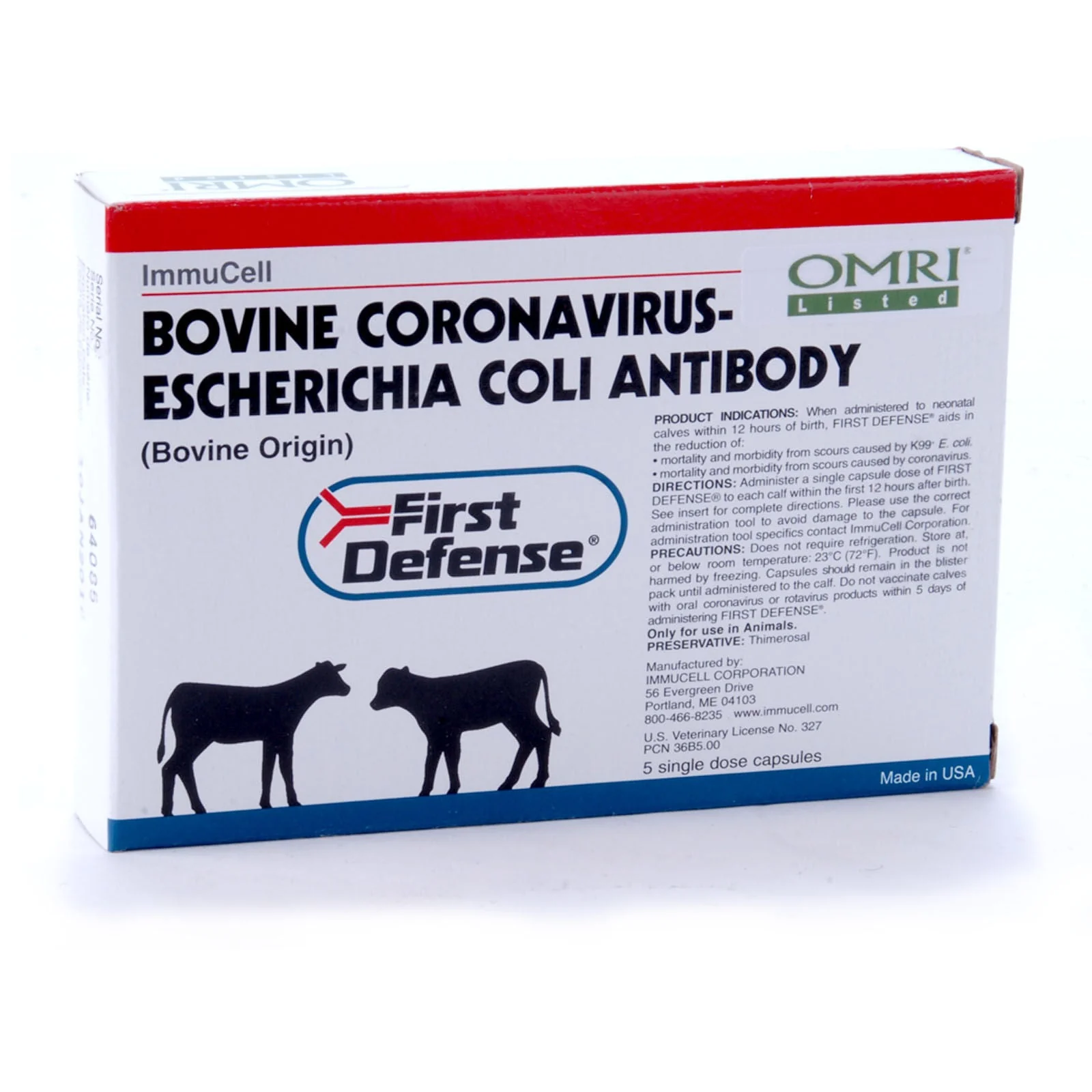 First Defense Capsules for Scours in Calves - Image 1