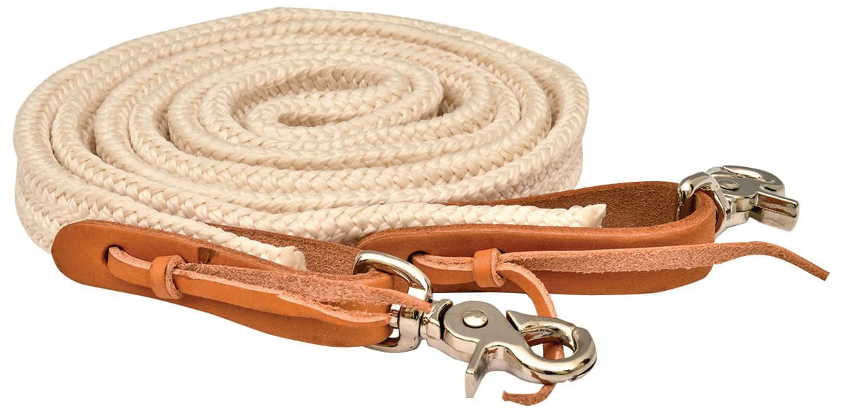 Mustang Flat Braided Poly Roping Rein, 1" x 7' - Image 1