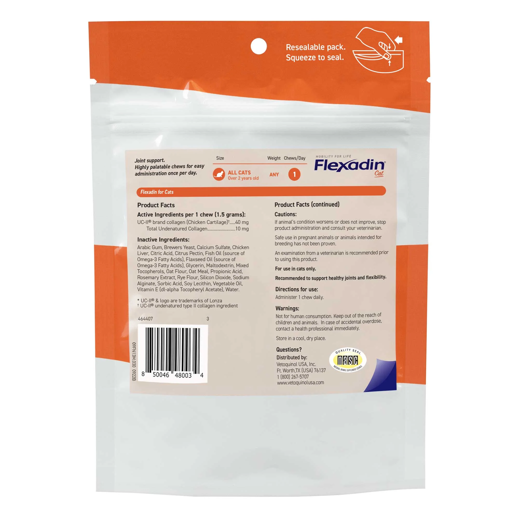 Flexadin Cat Chews with UC-11 for Joint Support, 30 ct - Image 2