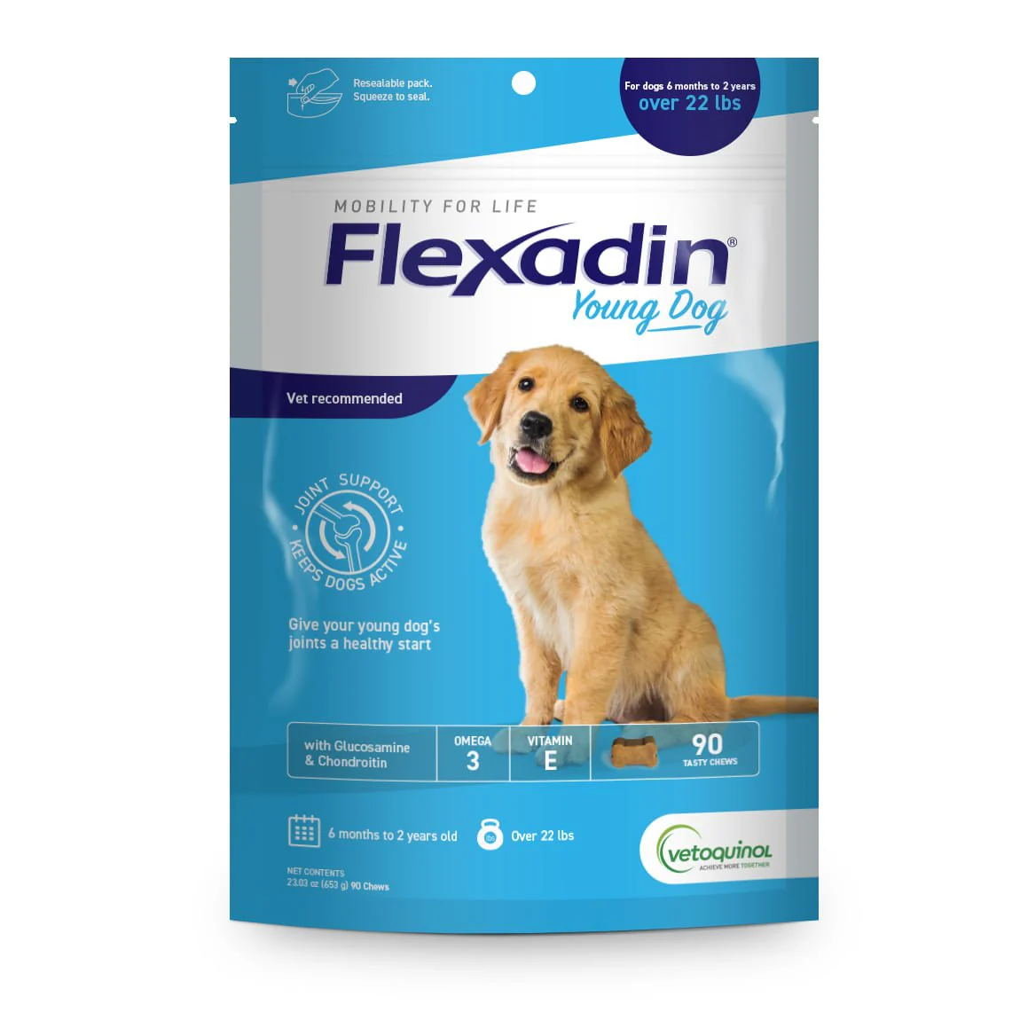 Vetoquinol Flexadin Young Dog, 90 ct - Image 1