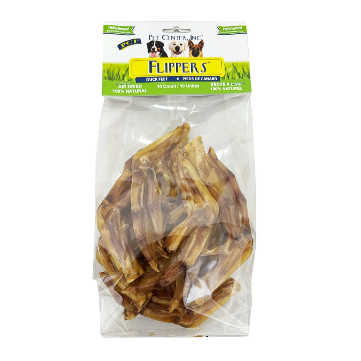 Flippers Air-Dried Duck Feet, All-Natural Dog Treats