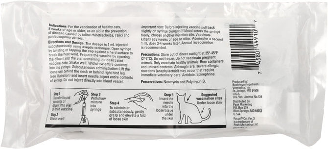 Focus Cat Vax 3 Cat Vaccine - Image 2