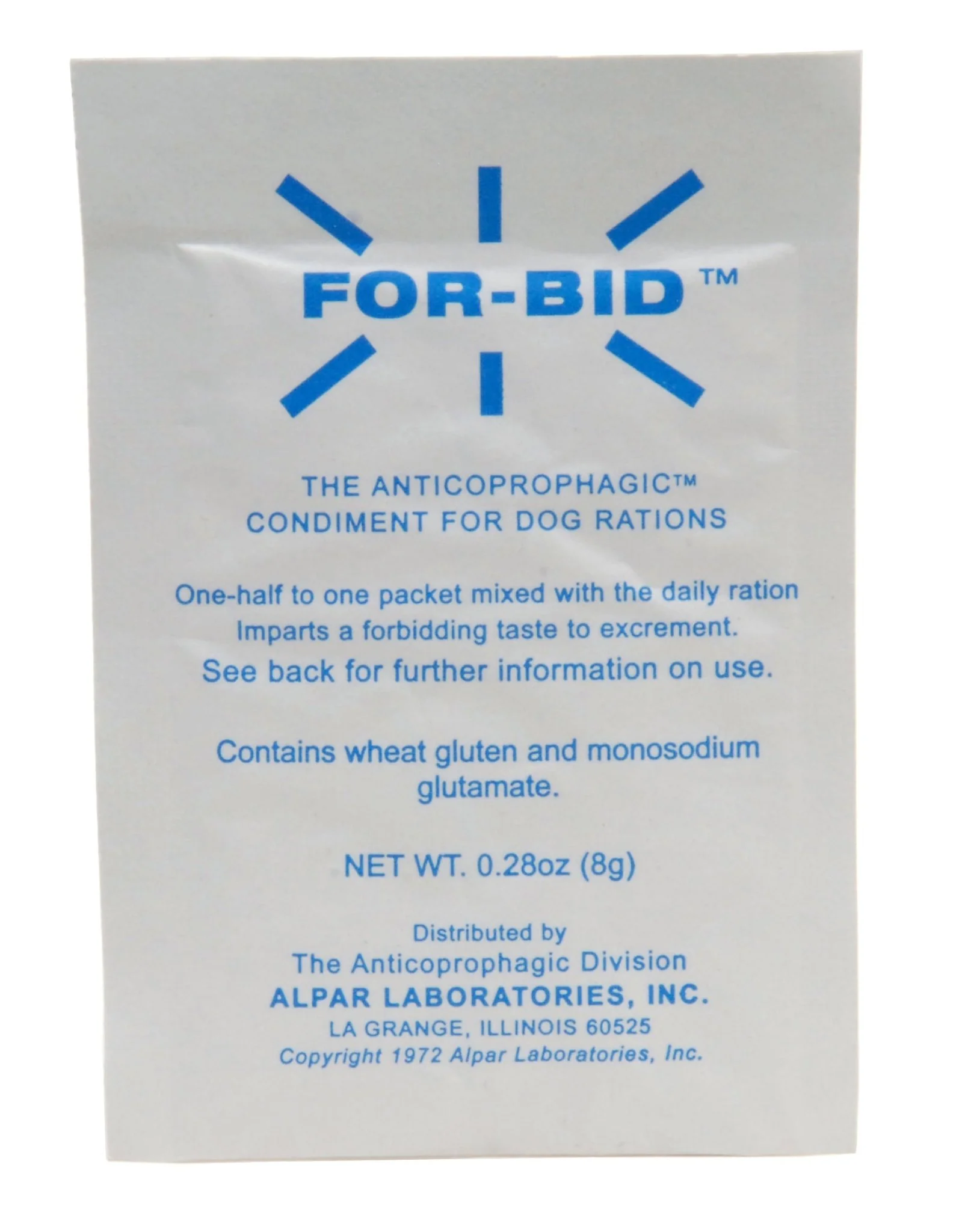 For-bid Anticoprophagic Stool Eating Deterrent for Dogs, 8 g - Image 1