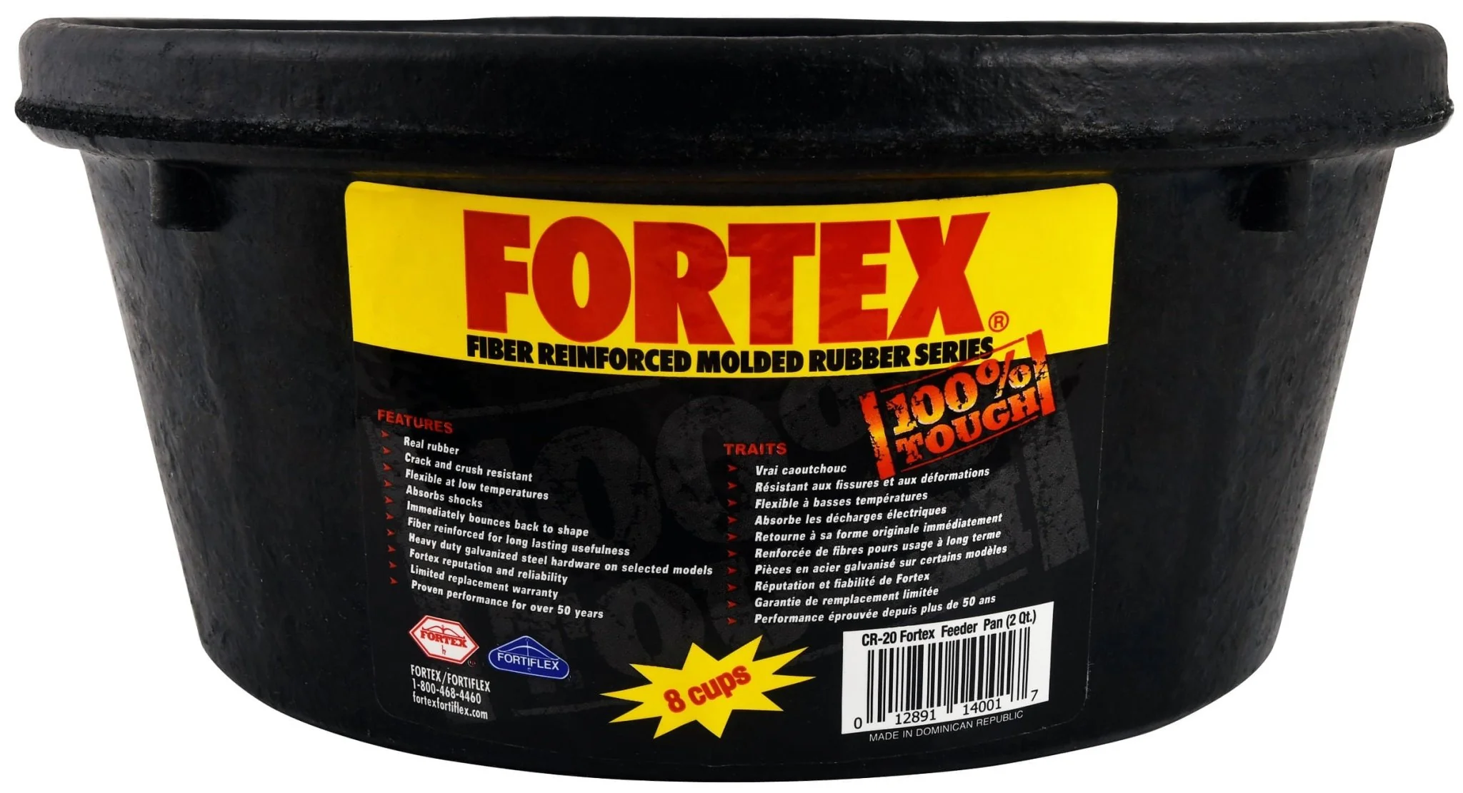 Fortex Tough Reinforced Molded Rubber Pet Bowls & Pans – Heavy-Duty Cold-Weather Rubber for Small Livestock - Image 2