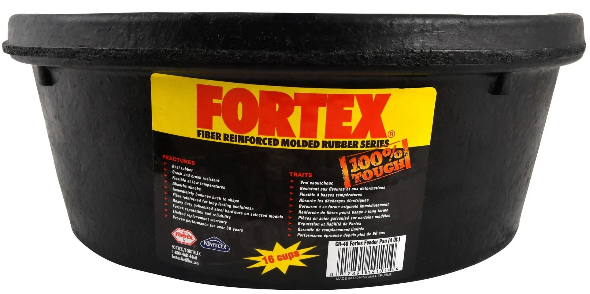 Fortex Tough Reinforced Molded Rubber Pet Bowls & Pans – Heavy-Duty Cold-Weather Rubber for Small Livestock - Image 3