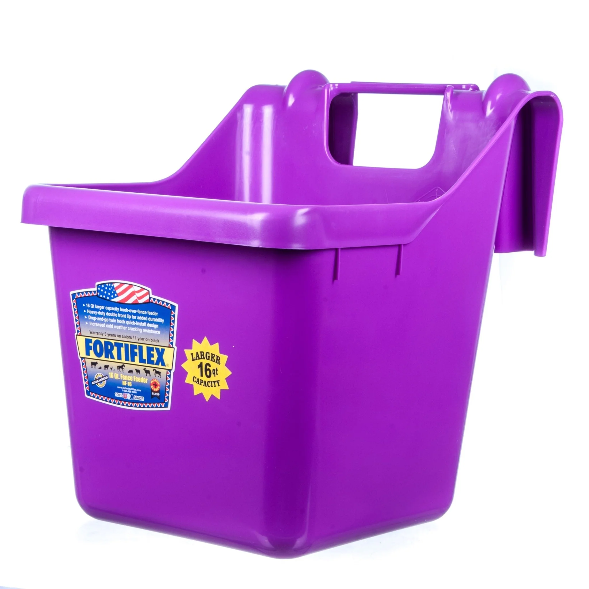 Fortiflex Hook Over Fence Feeder, 16 qt - Image 1