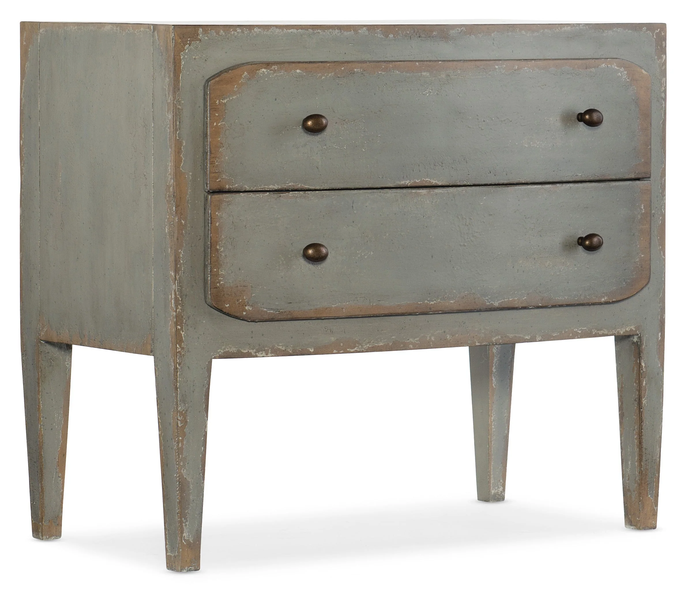 Ciao Bella Two-Drawer Nightstand- Speckled Gray - Image 1