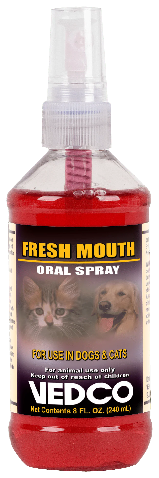 Fresh Mouth Oral Spray, 8 oz – Dental Care for Dogs & Cats, Peppermint Flavor - Image 1