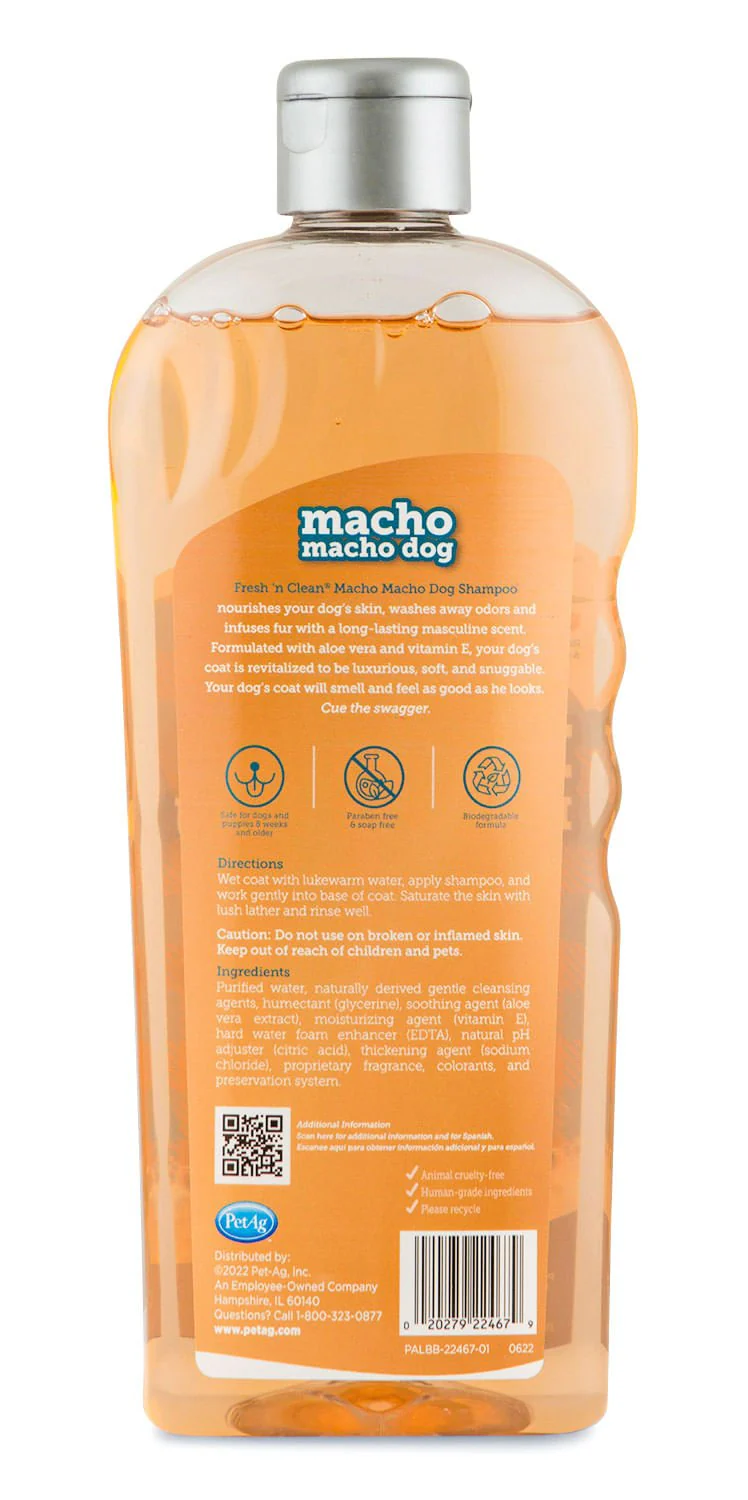 Fresh 'n Clean Macho Macho Dog Shampoo, 18 oz - Image 2