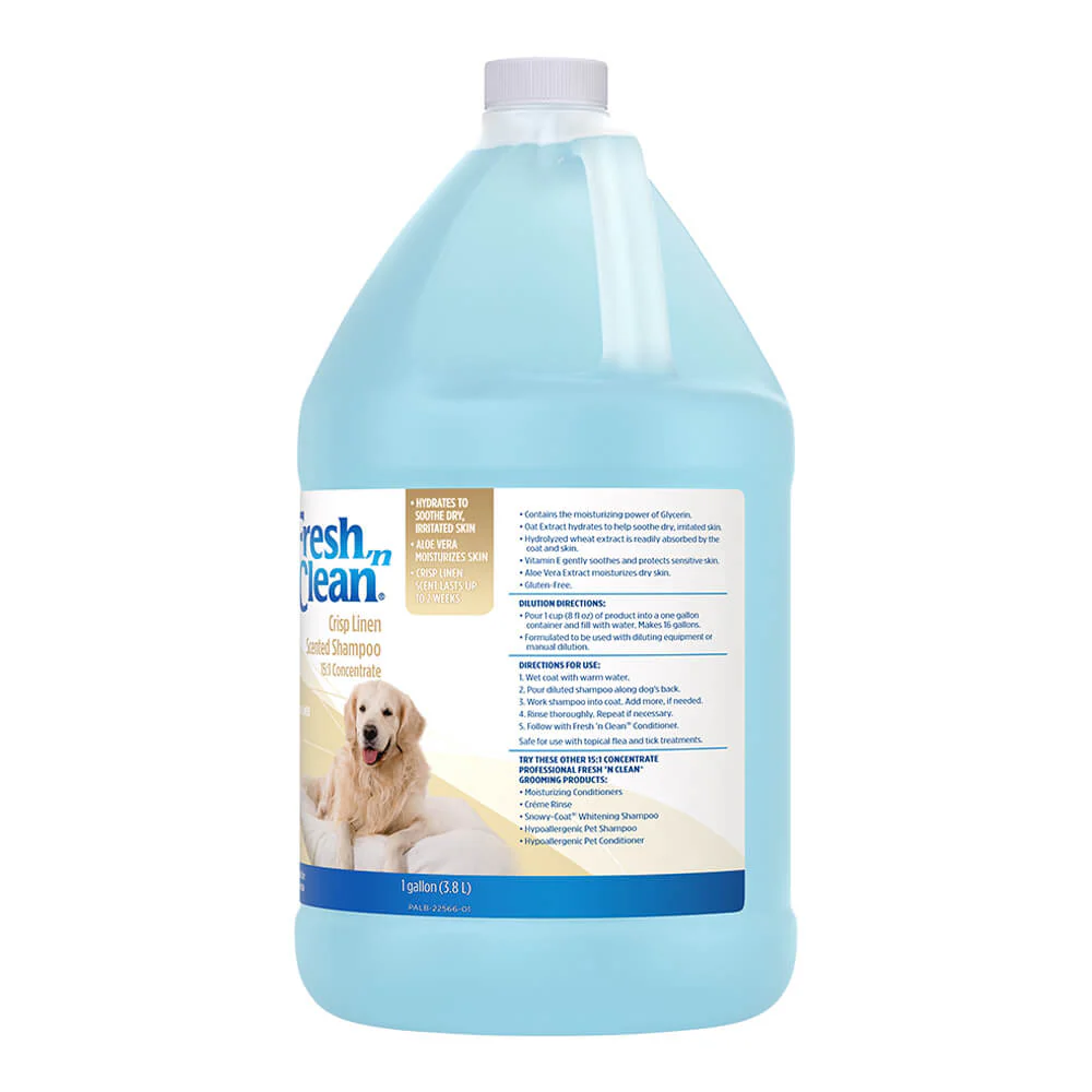 Fresh 'n Clean Scented Shampoo, 15:1 Concentrate, Crisp Linen, Gallon - Image 3