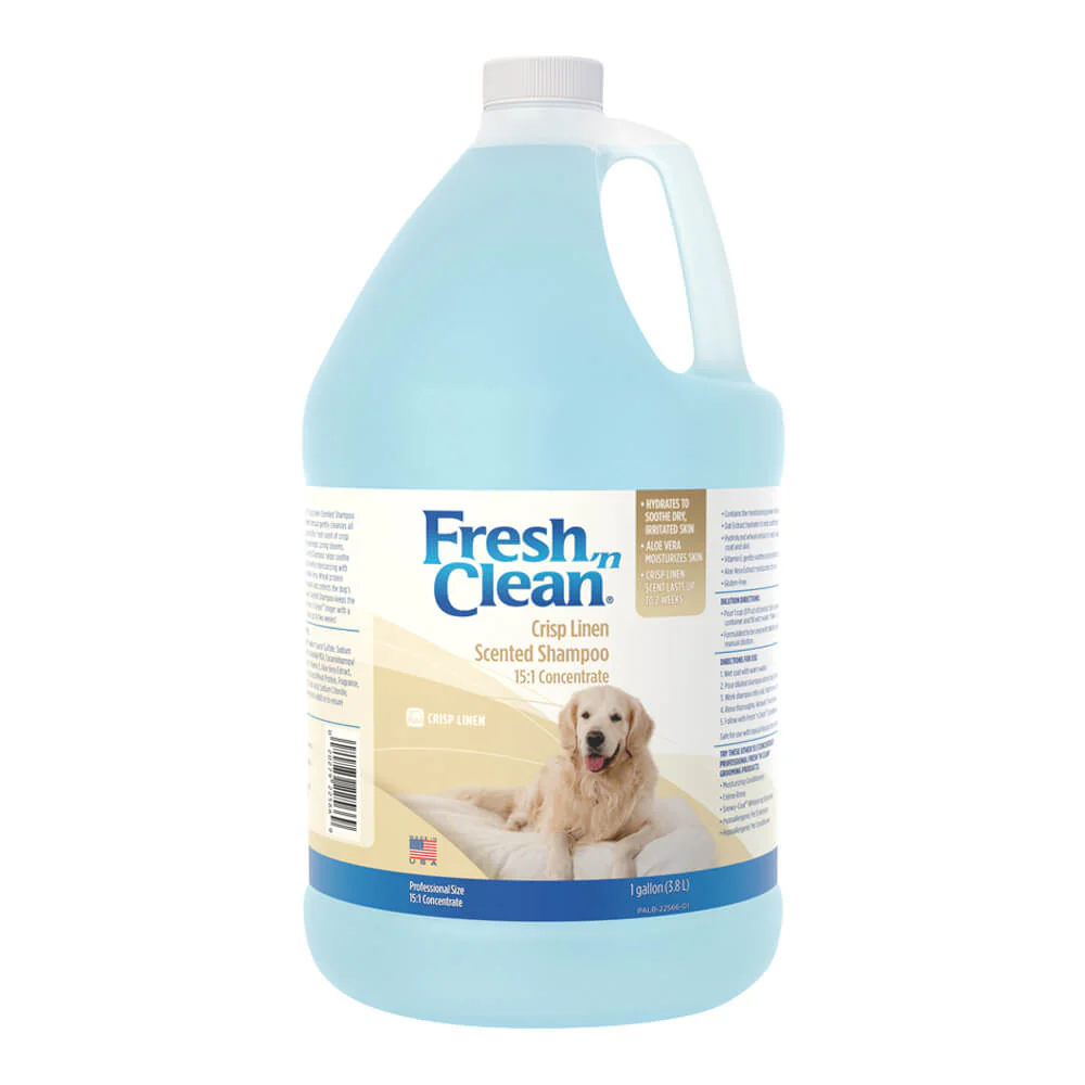 Fresh 'n Clean Scented Shampoo, 15:1 Concentrate, Crisp Linen, Gallon - Image 1