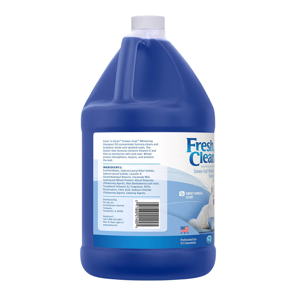 Fresh 'n Clean Snowy-Coat Whitening Shampoo, Sweet Vanilla, Gallon - Image 2