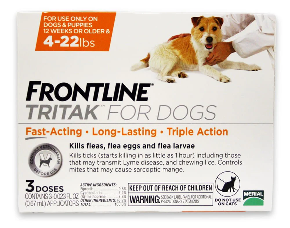 Frontline Tritak Flea, Tick & Lice Treatment for Dogs, 3 Month Supply - Image 1