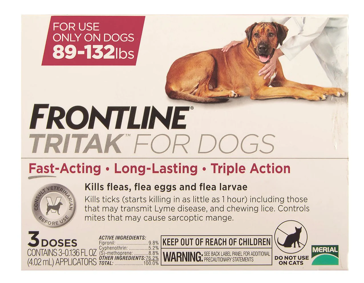 Frontline Tritak Flea, Tick & Lice Treatment for Dogs, 3 Month Supply - Image 2