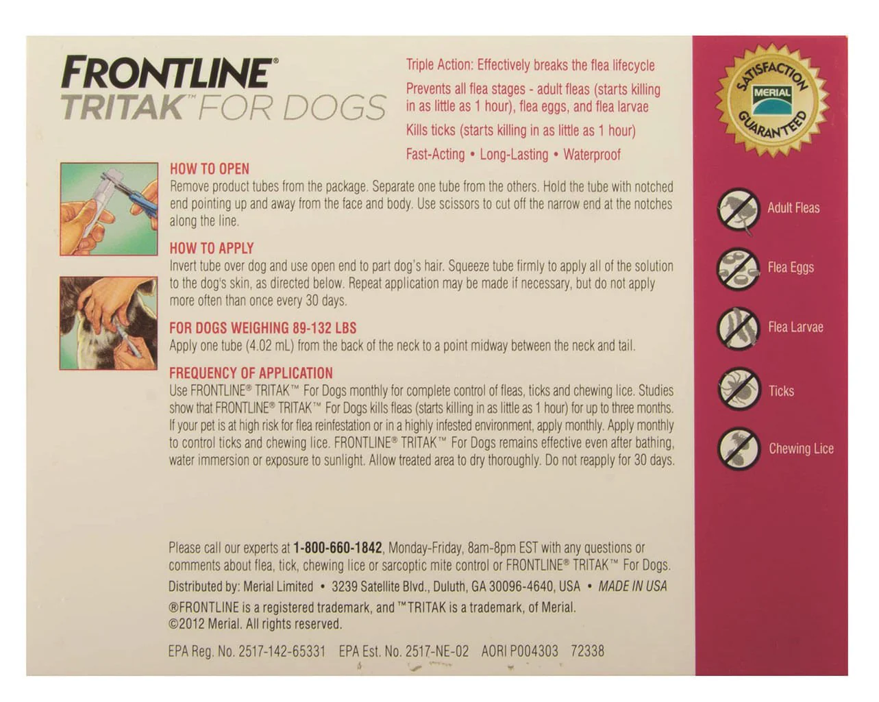 Frontline Tritak Flea, Tick & Lice Treatment for Dogs, 3 Month Supply - Image 3