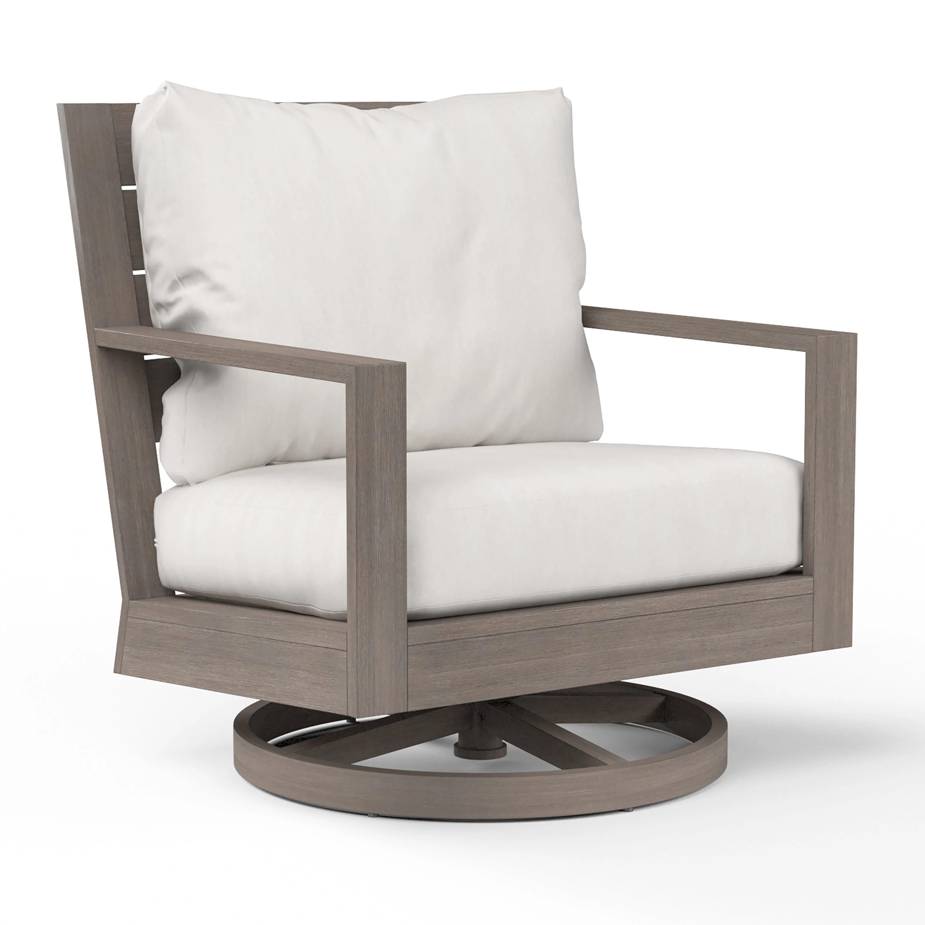 Laguna Swivel Club Rocker in Canvas Flax, No Welt - Image 1