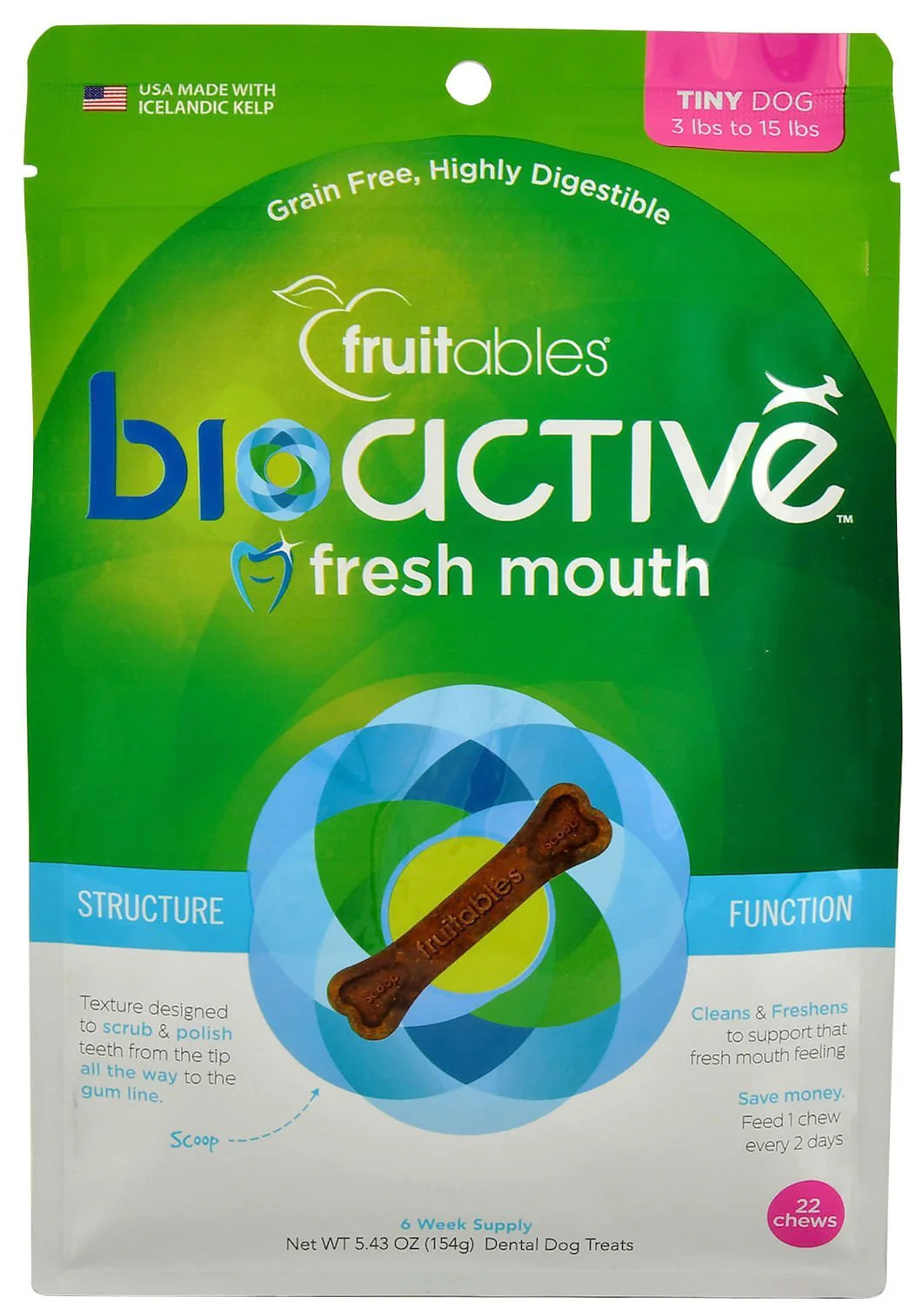 Fruitables BioActive Fresh Mouth Dental Chews For Dogs - Image 3