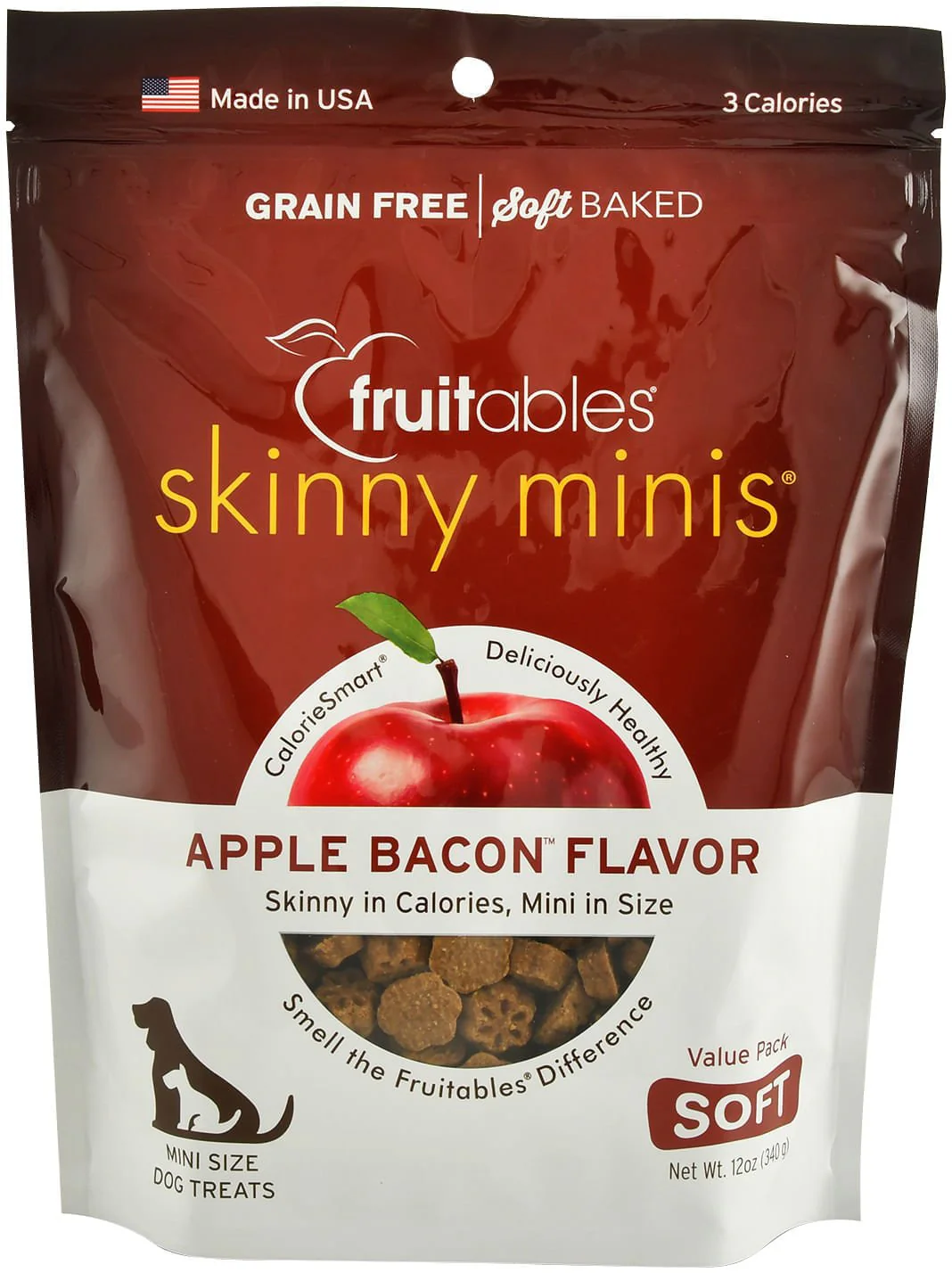 Fruitables Skinny Minis, 12 oz - Soft Baked Dog Treats - Image 1