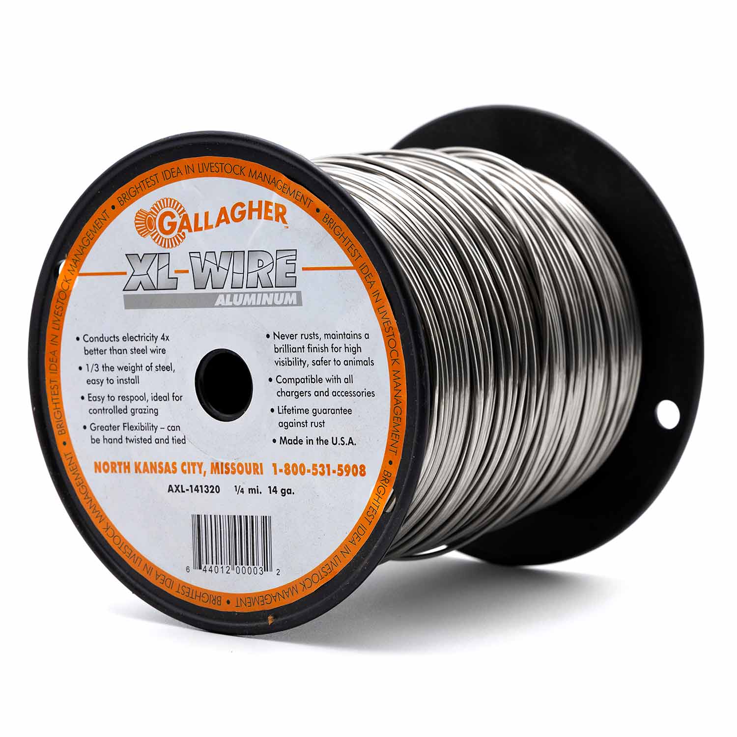 Gallagher Heavy-Duty 14 Gauge Electric Fence Wire – 1/4 Mile, Rust-Proof, Livestock Fencing - Image 1