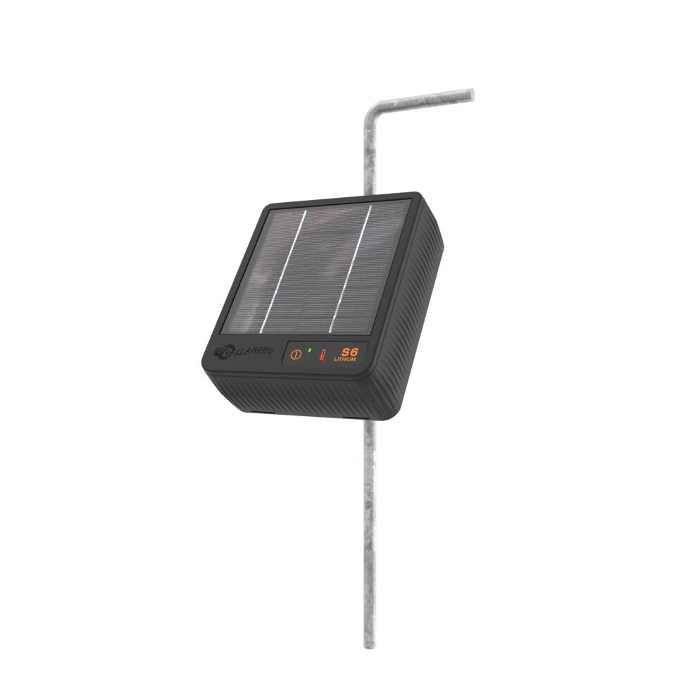 Gallagher Portable S6 Solar Fence Energizer – Lithium Battery Powered Electric Fence for Pet & Wildlife Control - Image 1