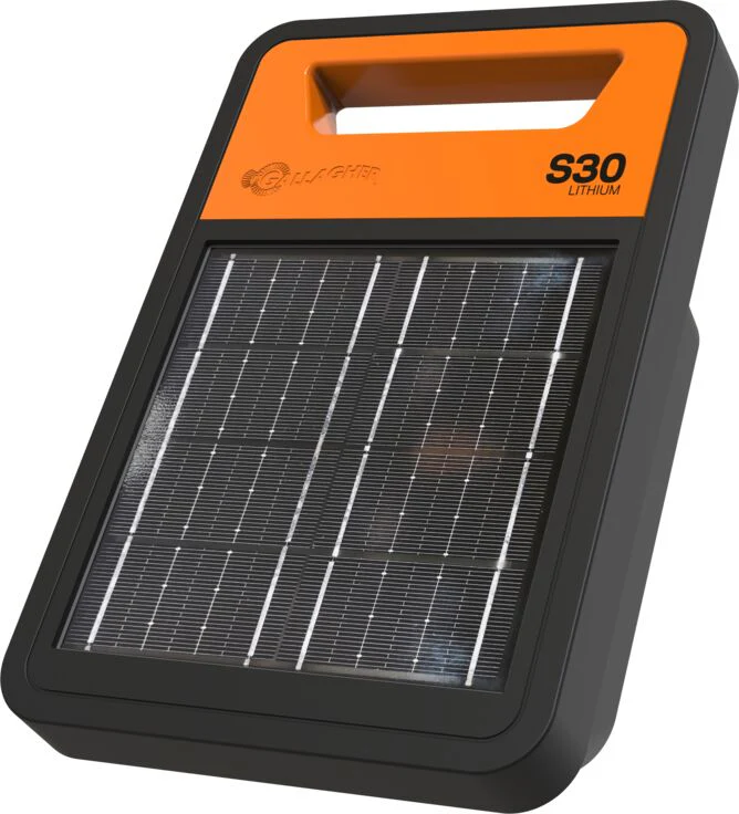 Gallagher S30 Lithium Solar Fence Energizer – 20 Mile / 60 Acre, Portable - Image 1